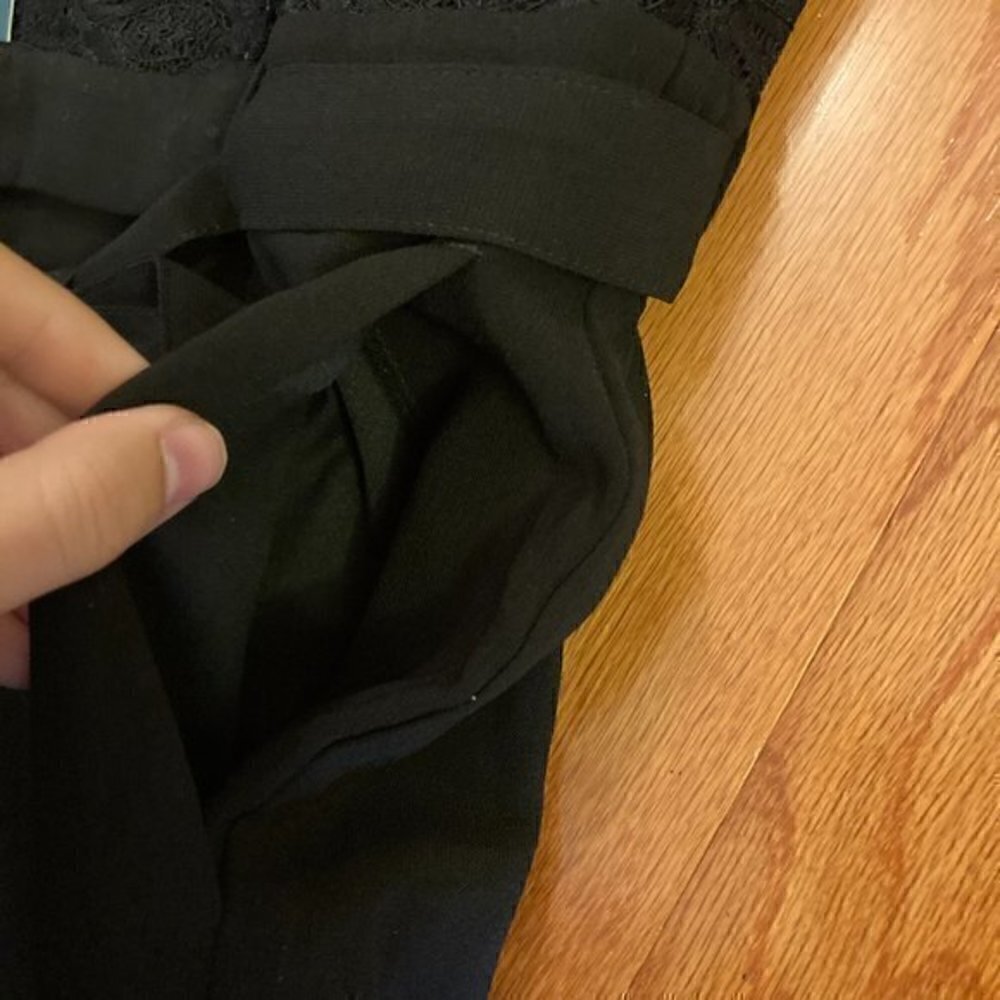 ModCloth All the Feels Lace Twofer Black Jumpsuit Sz S NWT - Picture 9 of 11